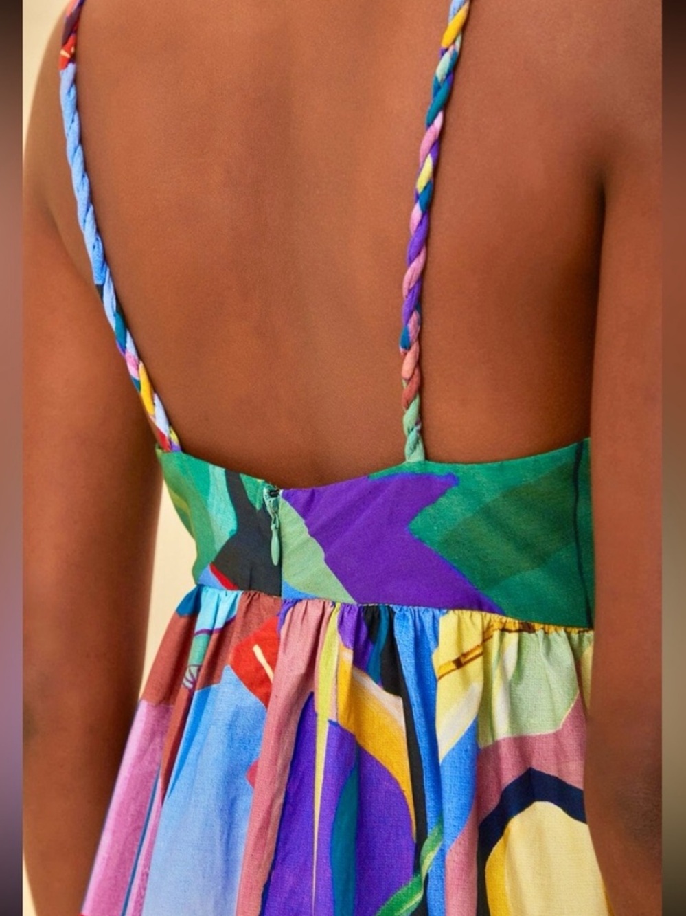 πΊπHPππΊ NWT Farm Rio Tropical Scenario Maxi Dress - Picture 7 of 16